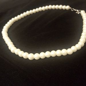 Faux pearl necklace